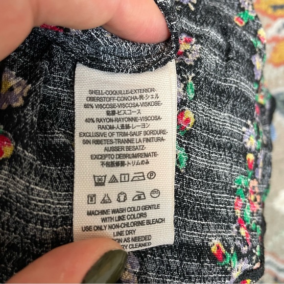 Free People Dark Floral Shirt Dress - Picture 5 of 7